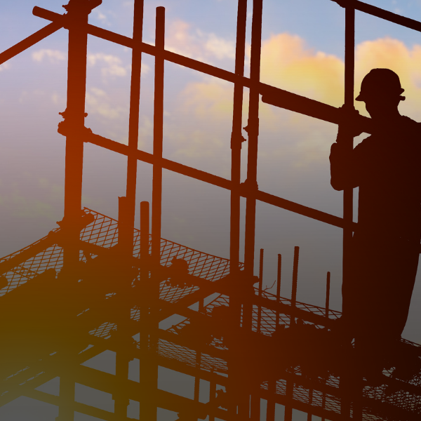 Banner image of workers on scaffolding.